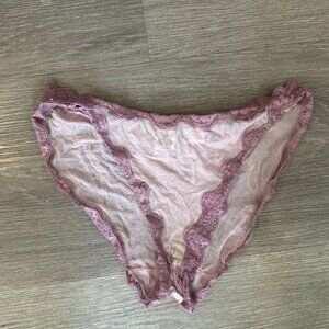 Mary Green Lavender Silk Gauze Bikini panties M